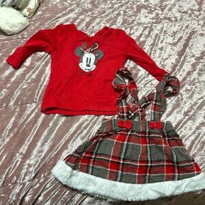 Minnie Mouse 2 piece Christmas set